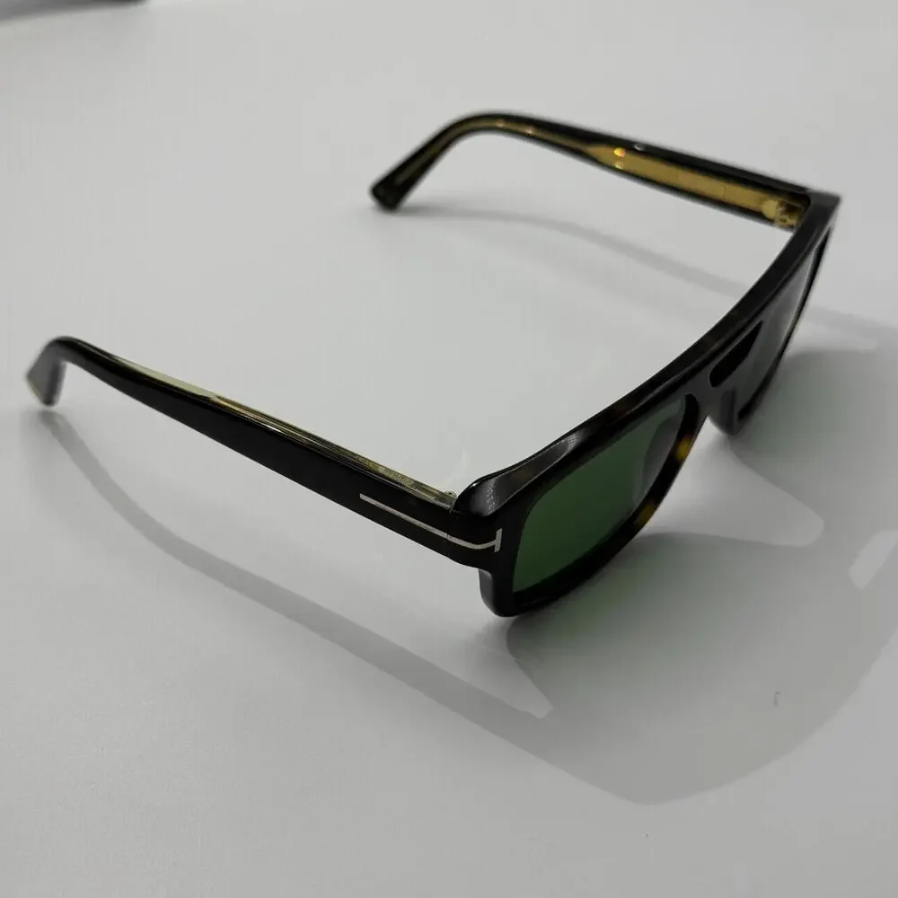 Tom Ford Sunglasses Icon TF0022 52N Havana Navigator Frame Green Lens 53-20-145